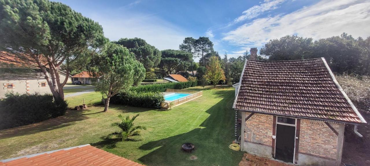 Charmante Maison Dans Les Landes X 10 Avec Piscine Et Salle D Escalade Lue Bagian luar foto
