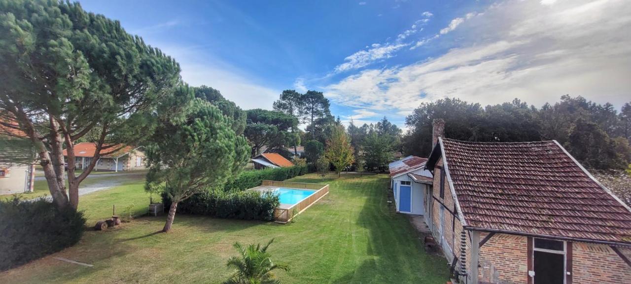 Charmante Maison Dans Les Landes X 10 Avec Piscine Et Salle D Escalade Lue Bagian luar foto