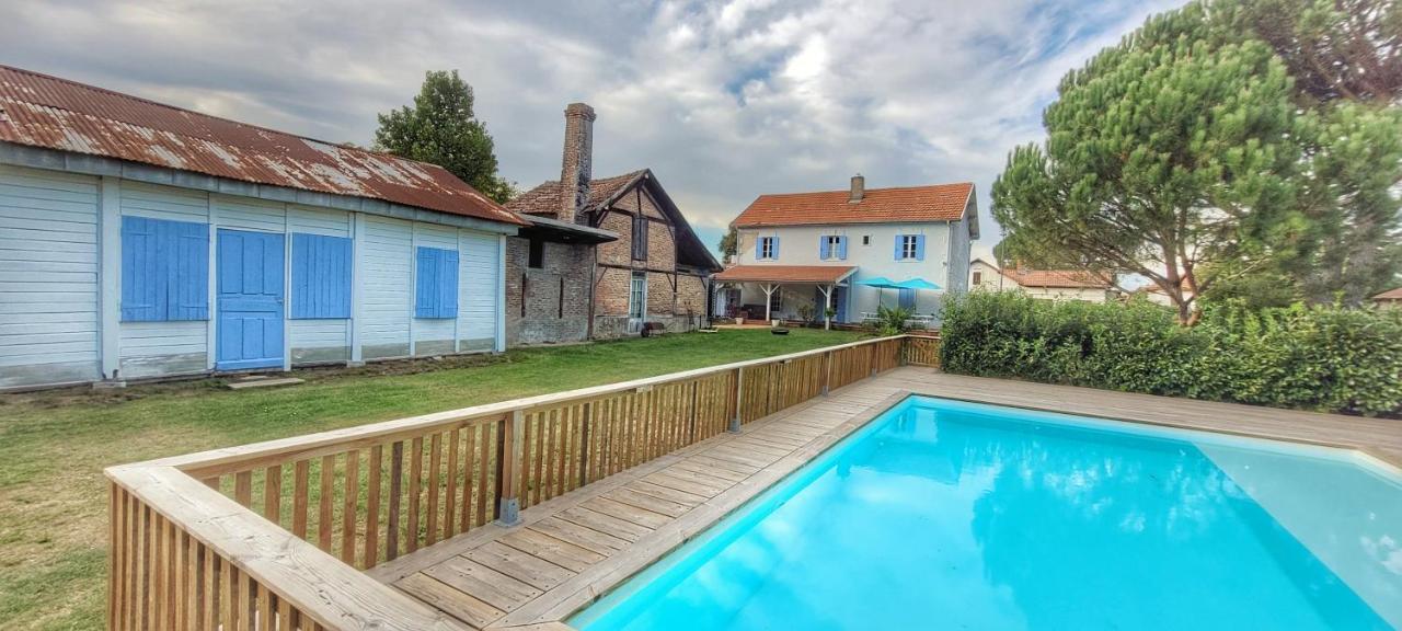 Charmante Maison Dans Les Landes X 10 Avec Piscine Et Salle D Escalade Lue Bagian luar foto