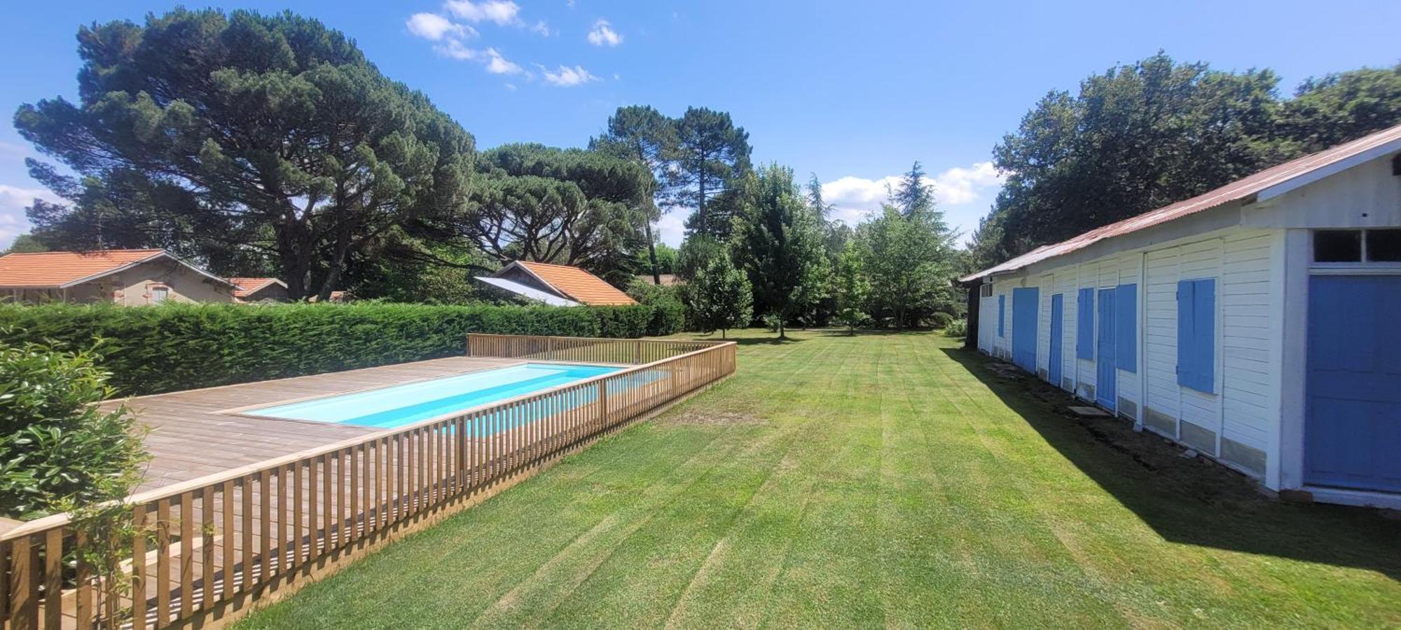 Charmante Maison Dans Les Landes X 10 Avec Piscine Et Salle D Escalade Lue Bagian luar foto