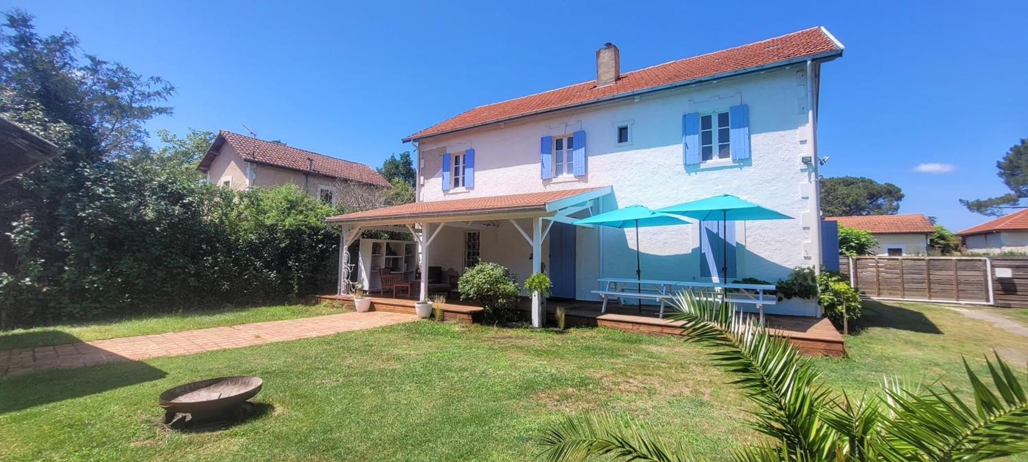 Charmante Maison Dans Les Landes X 10 Avec Piscine Et Salle D Escalade Lue Bagian luar foto