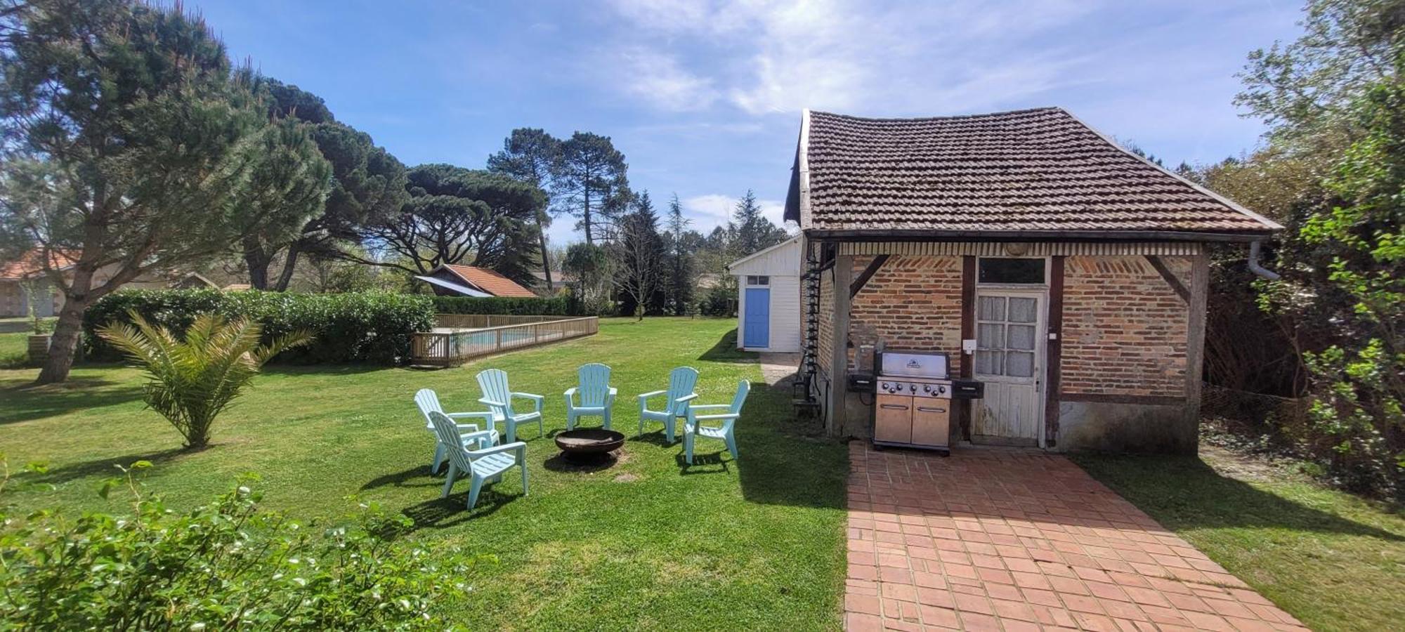 Charmante Maison Dans Les Landes X 10 Avec Piscine Et Salle D Escalade Lue Bagian luar foto